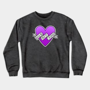 amor vincit omnia purple heart Crewneck Sweatshirt